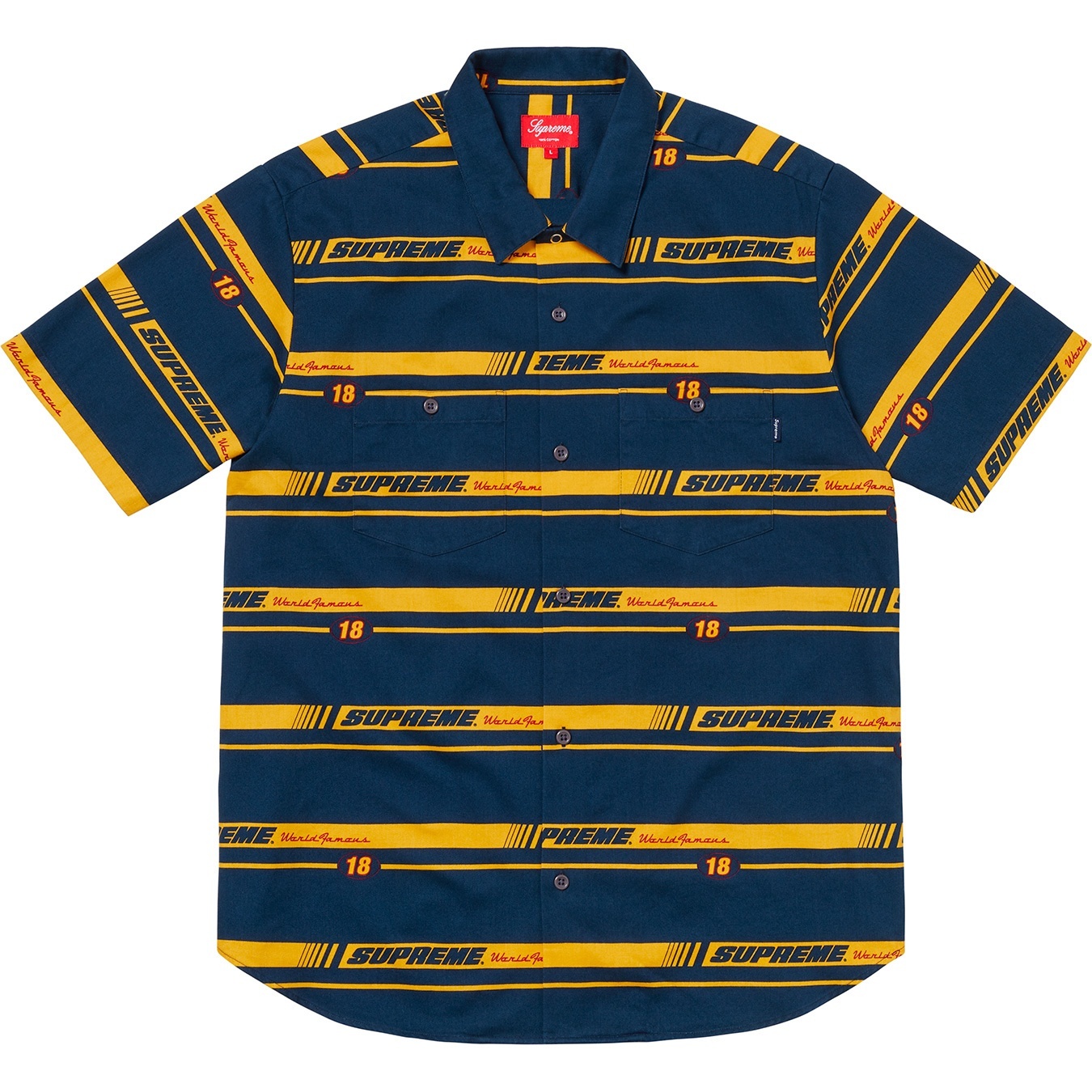 Striped Racing Work Shirt view 4
